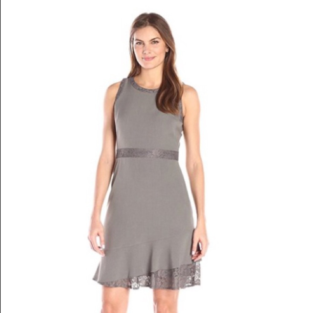 NWT! Anne Klein Fit n Flare Gray Dress
